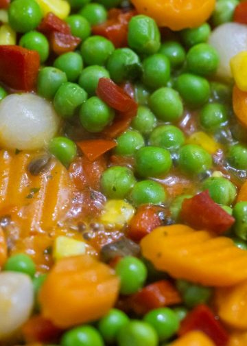 Fresh Mixed Vegetables Close-Up in Stew